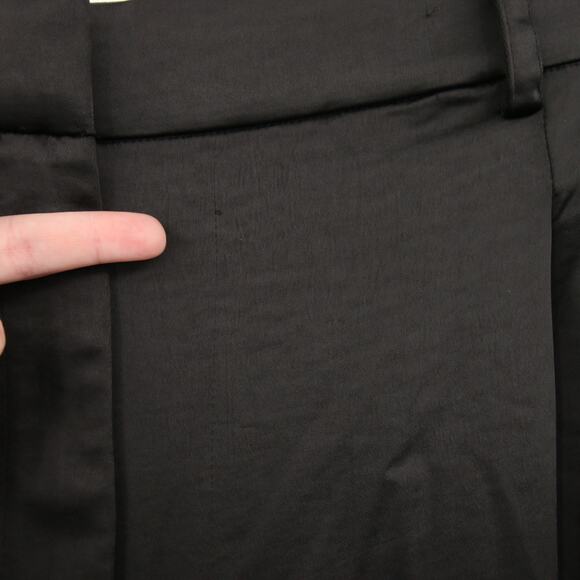 Vince Camuto Pants Black Wide Leg Front Pleat Satin Trouser Workwear Casual 22W - Picture 5 of 14